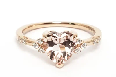 Heart Cut Morganite Ring