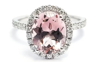 Oval Cut Morganite Ring